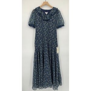 Bohme Blue Floral Maxi Dress
